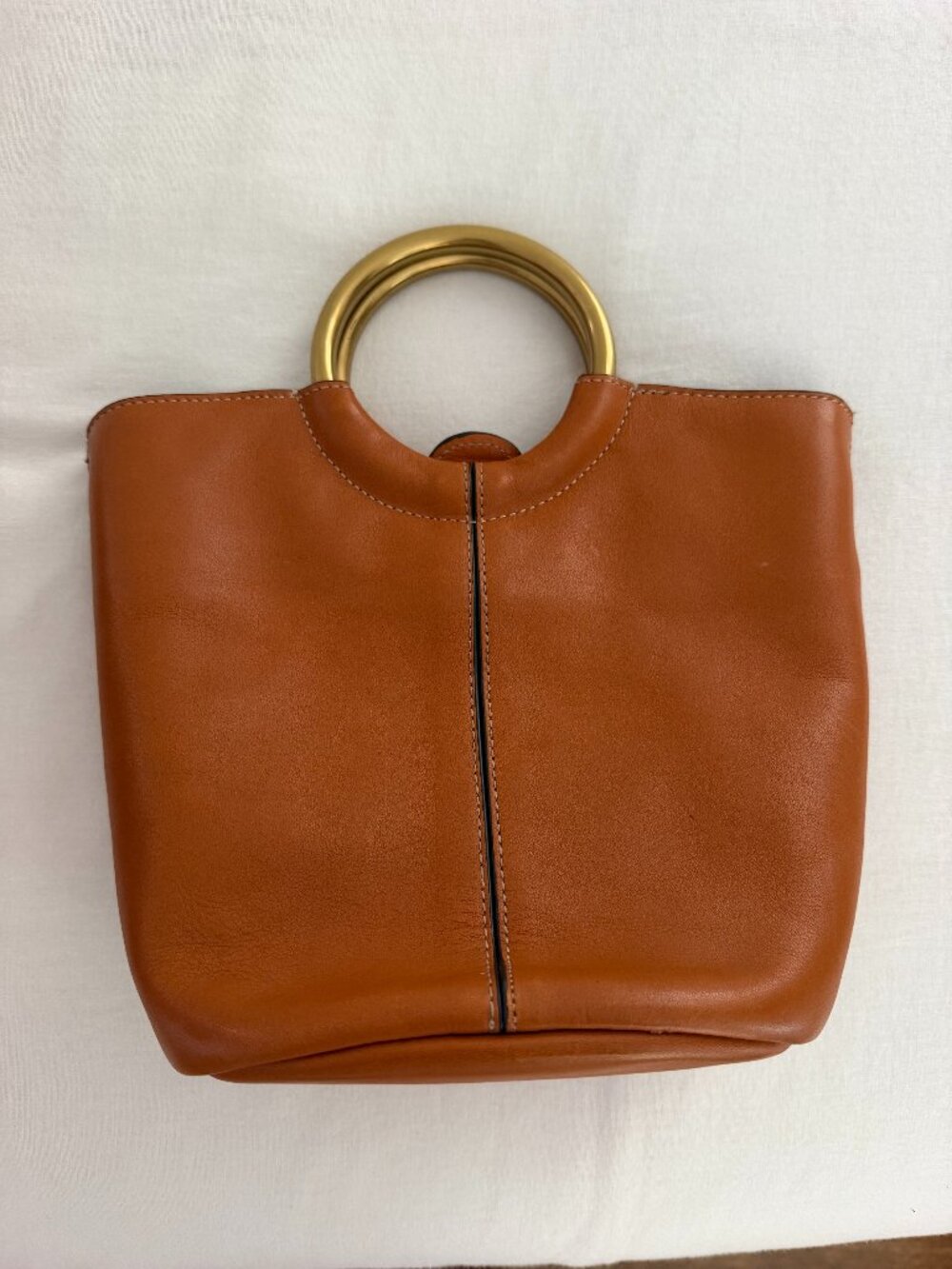 J crew brown leather bag